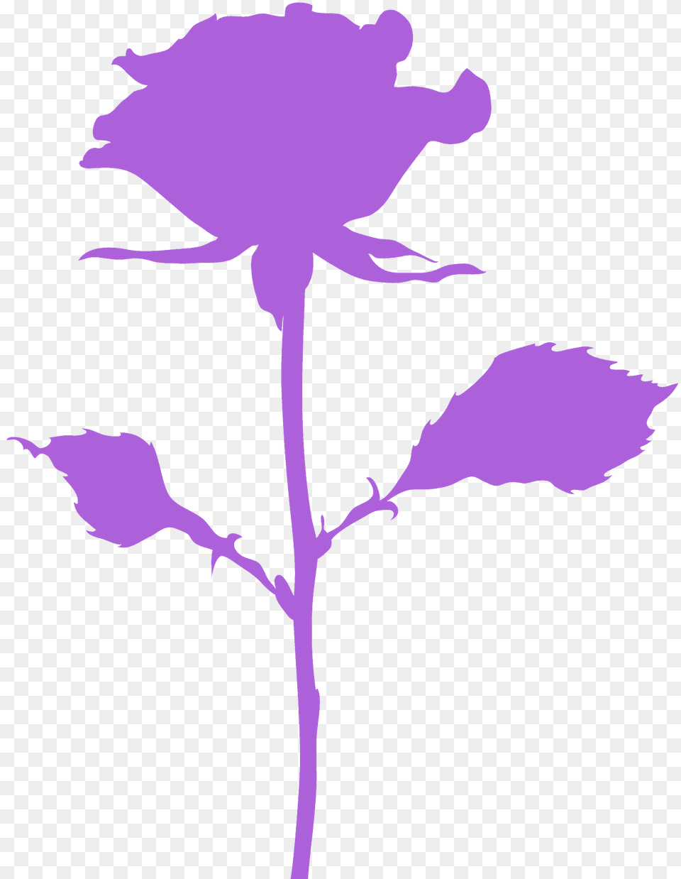 Rose Silhouette, Flower, Leaf, Plant, Petal Png