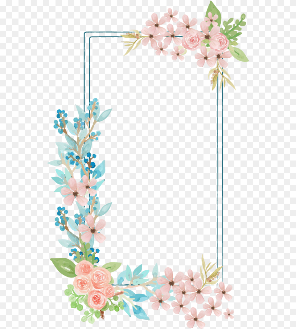 Rose Square Flower Floral Frame Glitter Geometric Orchid, Pattern, Plant, Art, Floral Design Free Transparent Png