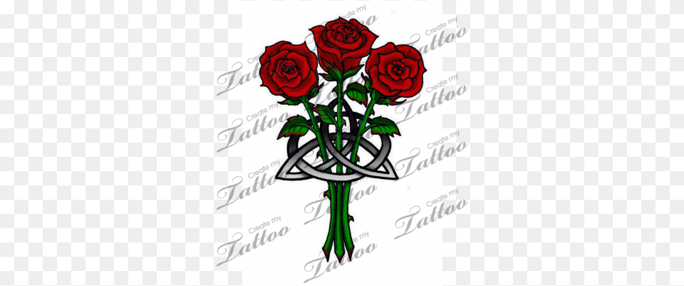 Rose Tattoo Clipart Entwined Celtic Knot, Art, Flower, Graphics, Plant Free Png