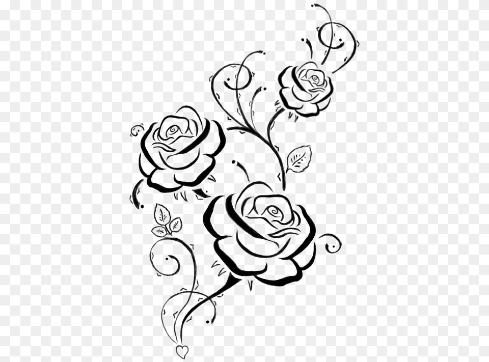 Rose Tattoo Download Image Transparent Transparent Background Tattoo, Art, Floral Design, Graphics, Pattern Free Png