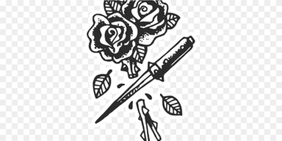 Rose Tattoo Images Machine Tattoo Old School, Sword, Weapon, Smoke Pipe Free Png