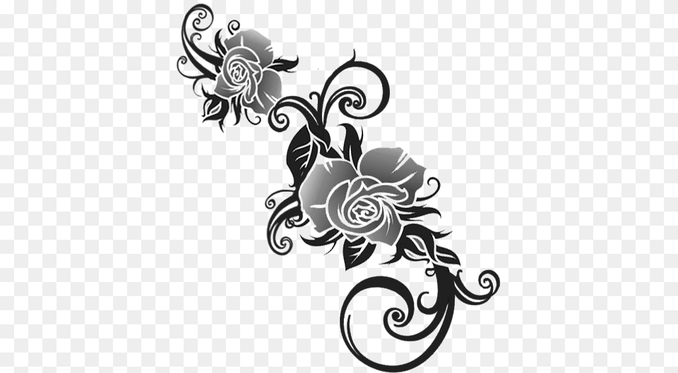 Rose Tattoo Transparent Background Transparent Rose Tattoo, Art, Floral Design, Graphics, Pattern Free Png