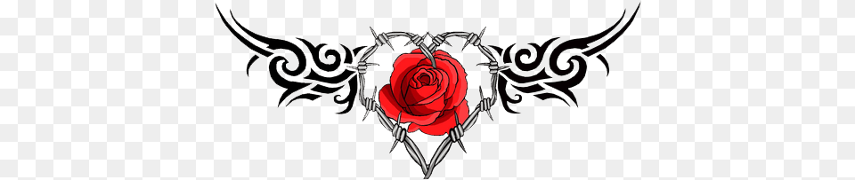 Rose Tattoo Transparent Images Only Barb Wire Heart Tattoo, Flower, Plant, Pattern, Art Png