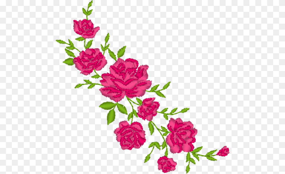 Rose Vine Garden Roses, Flower, Pattern, Plant, Embroidery Png Image