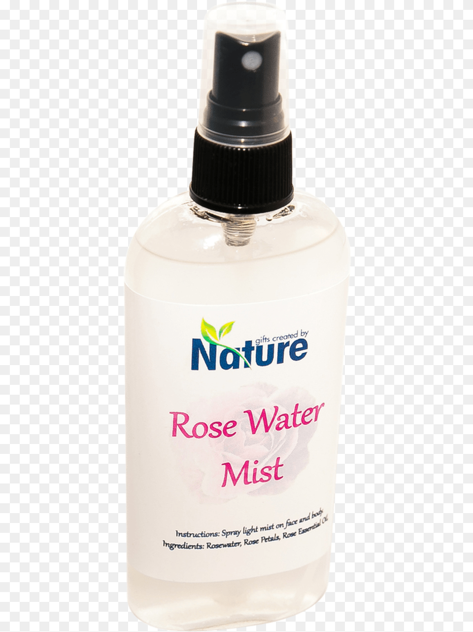 Rose Water Mist Perfume, Bottle, Cosmetics, Lotion Png Image