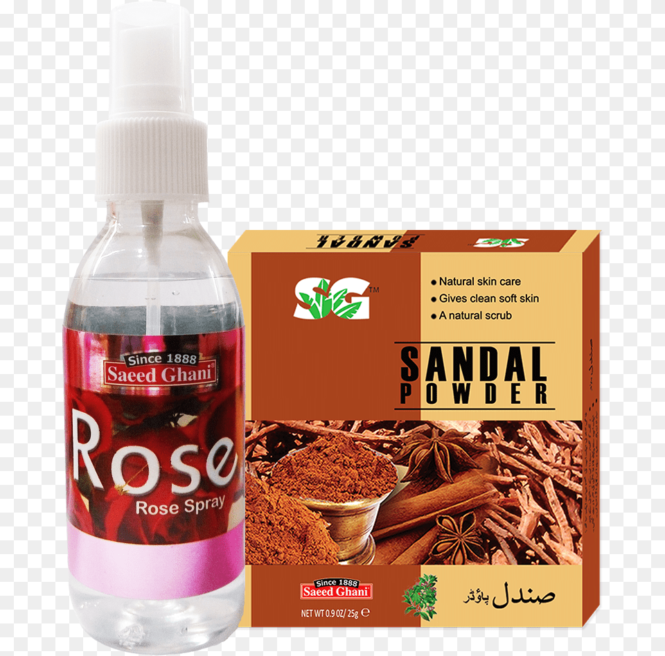 Rose Water Spray With Sandal Wood Powder 120ml 25gm Saeed Ghani Rose Water, Herbal, Herbs, Plant, Cocoa Png Image