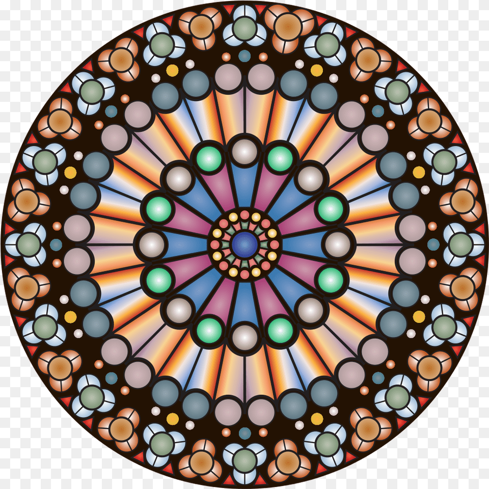 Rose Window Of Notre Dame Light Distribution Curve Of Track Light, Art, Disk, Stained Glass Free Png Download