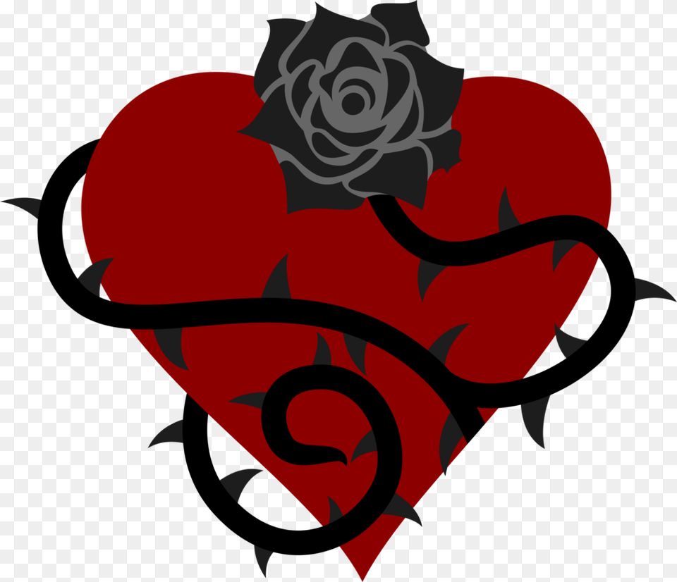 Rose With Thorns Cutiemark, Flower, Heart, Plant, Baby Png