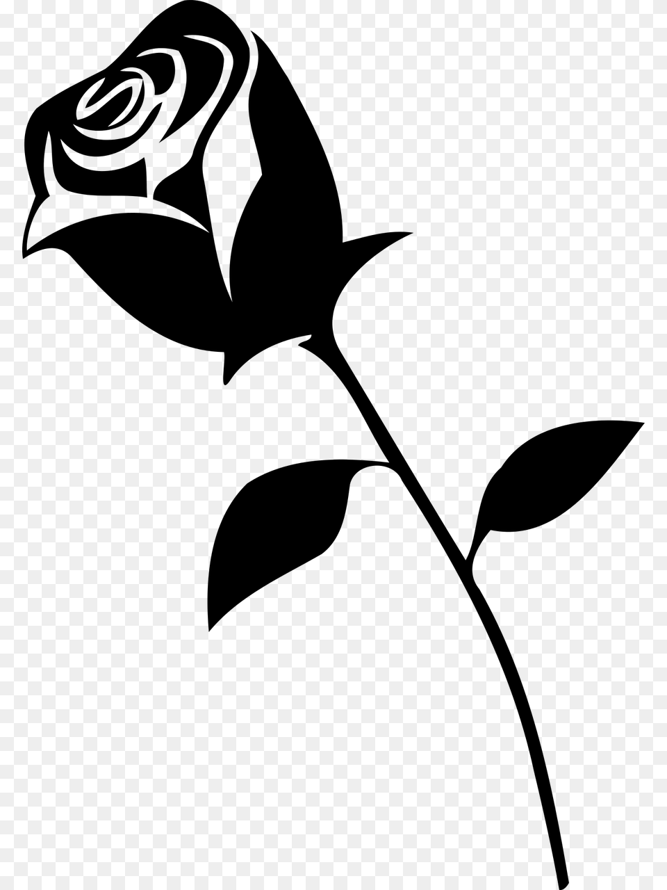 Rosebud Clip Art, Gray Png Image