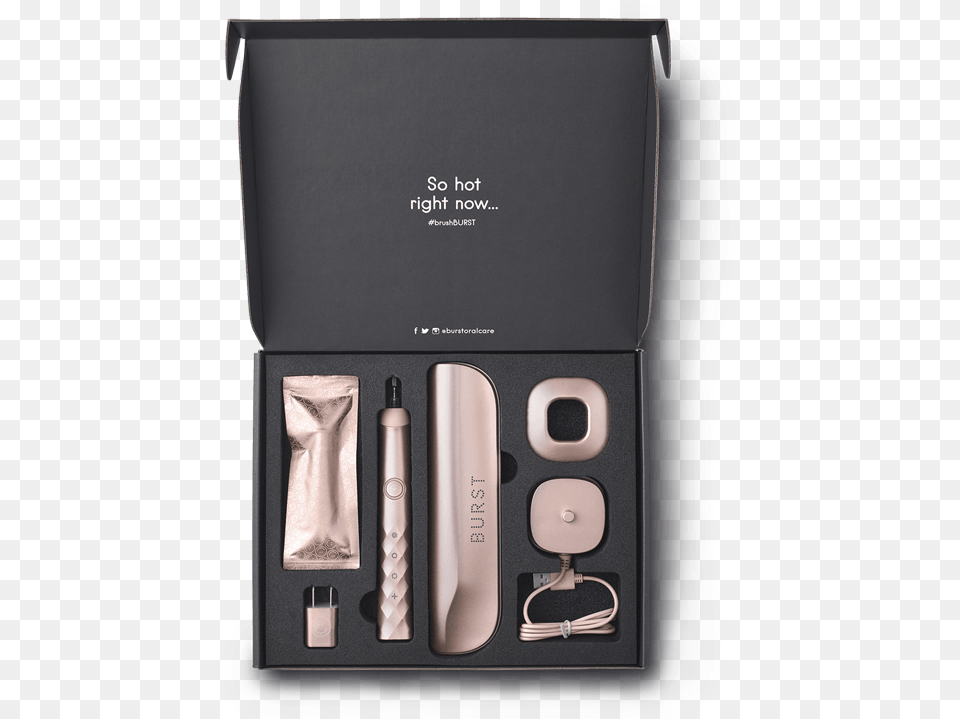 Rosegold Brush Box Rose Gold Burst Toothbrush, Accessories, Formal Wear, Tie, Electrical Device Free Png Download