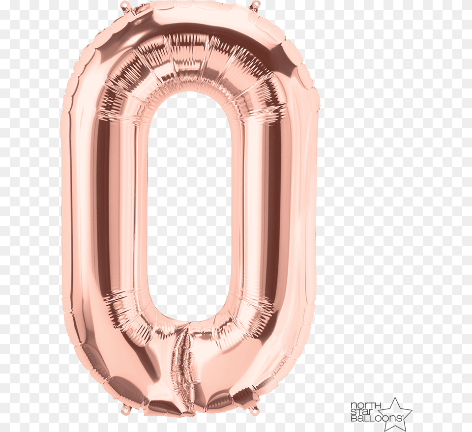 Rosegold Foil Balloon Number 0 Rose Gold Number 0 Balloons, Text Free Png Download