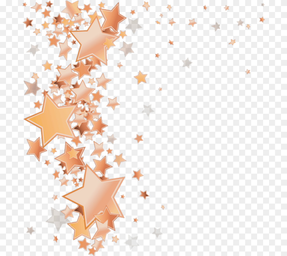Rosegold Stars Star Falling Border Gold Stars Background, Confetti, Paper, Symbol, Star Symbol Png Image