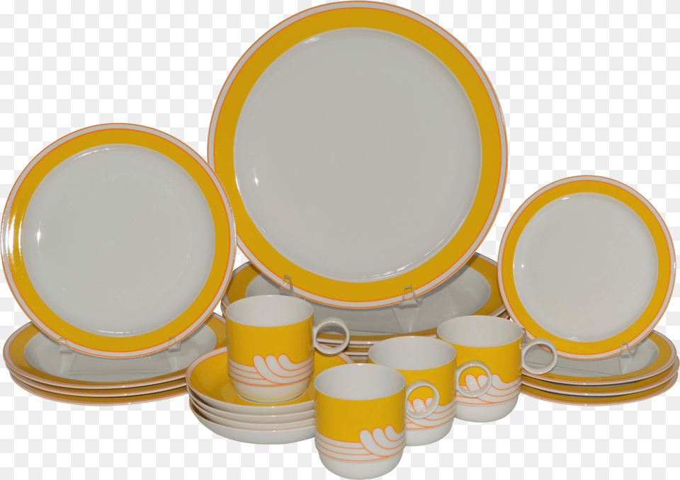 Rosenthal Yellow Studio Set Dinner Set Transparents Png Image