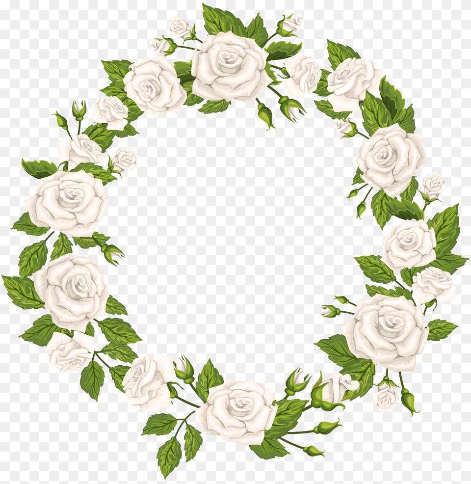 Roses Border White Clip Free Png Download