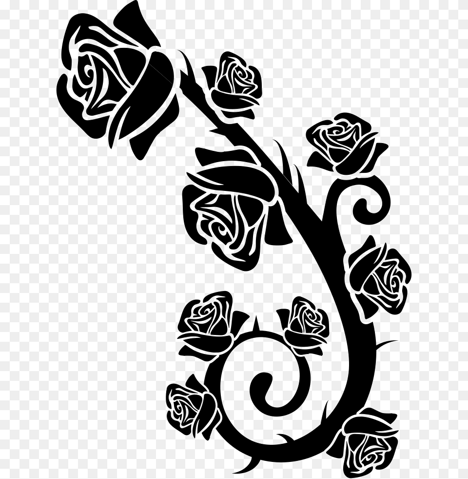 Roses Branch Ornament Icon Comments Ornament Rose, Art, Floral Design, Graphics, Pattern Png