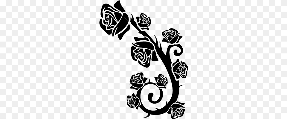 Roses Branch Ornament Vector Roses Symbol, Gray Free Png