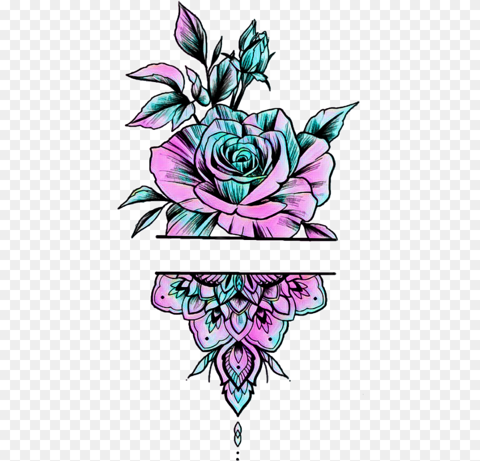 Roses Flowers Rosestattoo Rose Flowertattoo Tattoo Tatt Illustration, Art, Floral Design, Graphics, Pattern Png