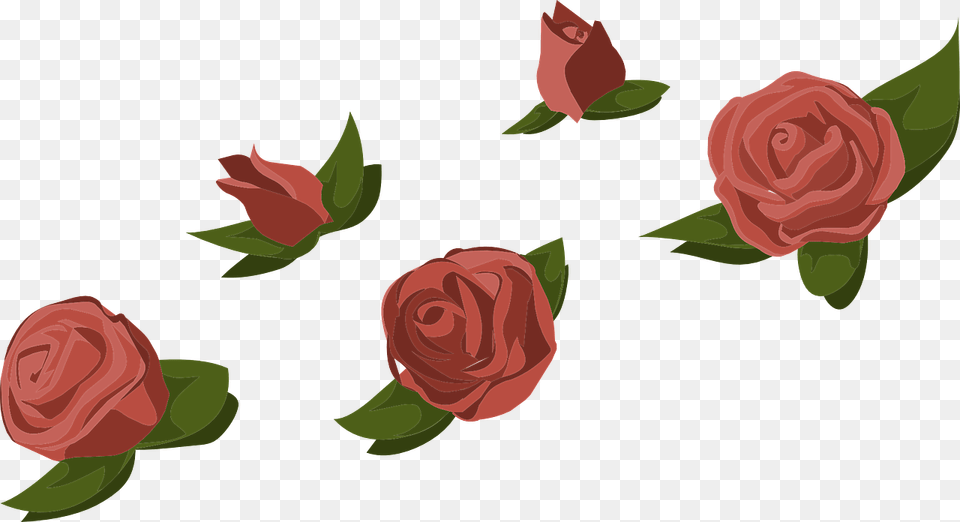 Roses Red Flowers Buds Floral Patterns Blossoms Flower Buds Transparent, Plant, Rose, Petal, Art Free Png Download