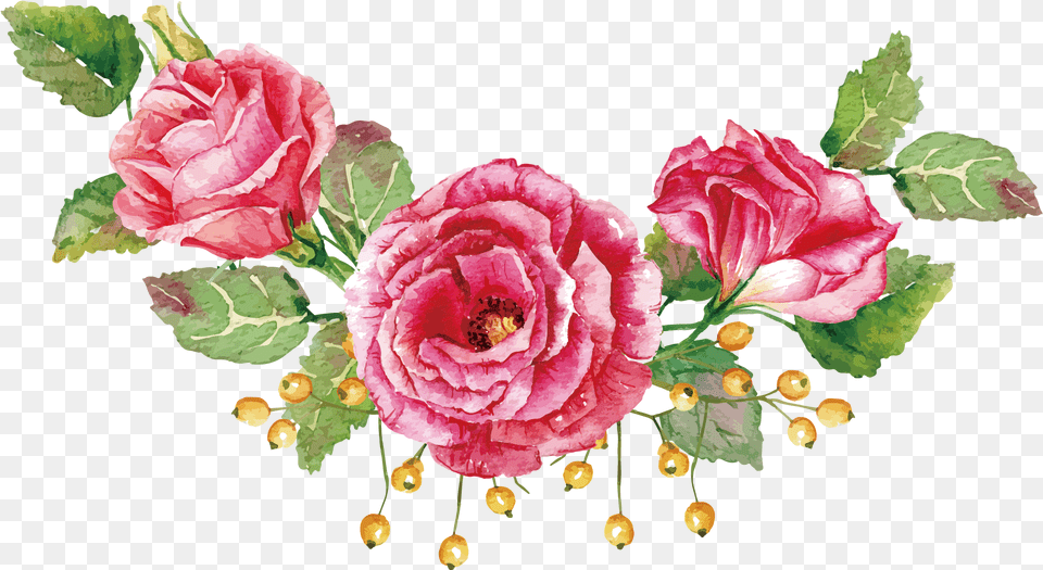 Roses Vector Red Flowers Bouquet Watercolor, Flower, Plant, Rose, Art Free Png