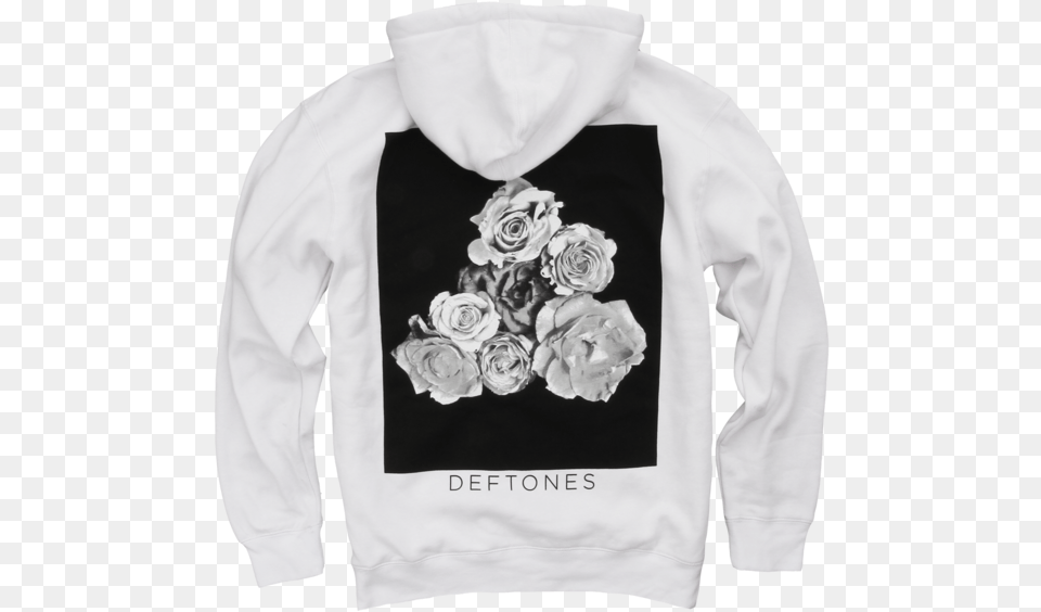 Roses White Pullover Sweatshirt Deftones Vinyl Collection, Clothing, Sweater, Sleeve, Rose Free Transparent Png