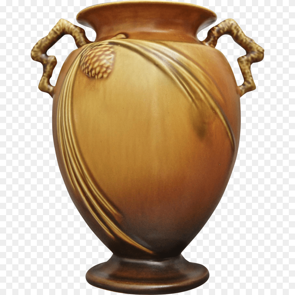 Roseville Pottery Pinecone Vase, Jar, Urn, Smoke Pipe Free Png