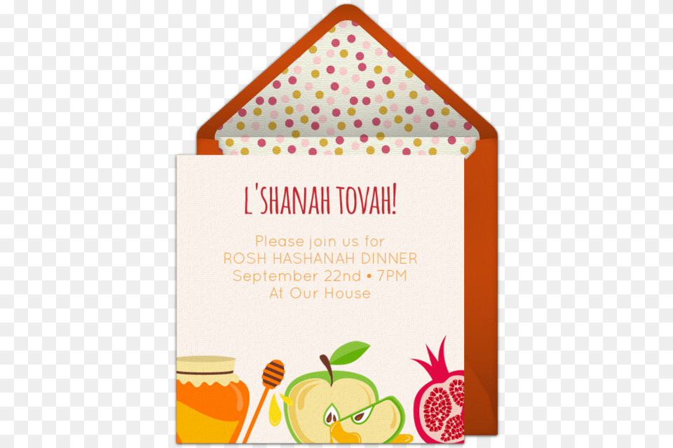 Rosh Hashanah Dinner Invitation, Advertisement, Envelope, Greeting Card, Mail Free Transparent Png