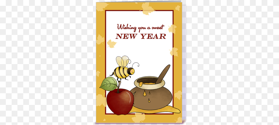 Rosh Hashanah Greeting Card, Spoon, Cutlery, Food, Fruit Free Png Download