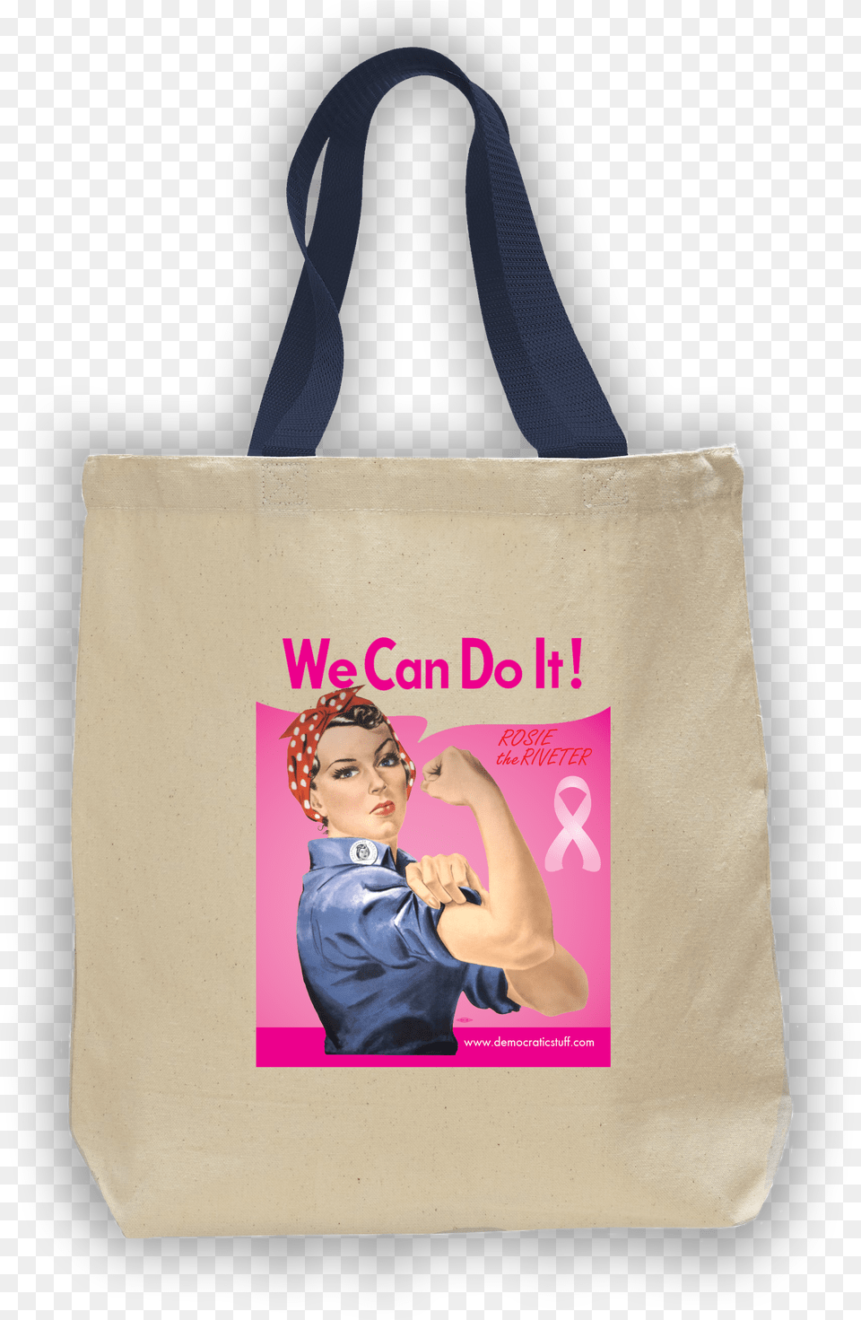 Rosie In Pink Tote Bag Rosie The Riveter, Accessories, Tote Bag, Person, Handbag Free Png Download