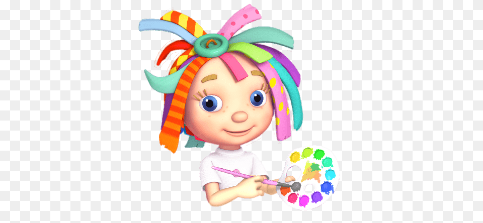Rosie Painting, Toy, Doll, Brush, Device Free Png Download