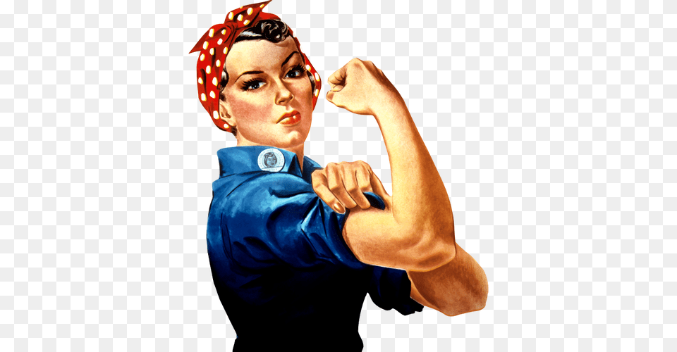 Rosie Riveter Vector Drawing, Hand, Portrait, Body Part, Photography Free Png Download