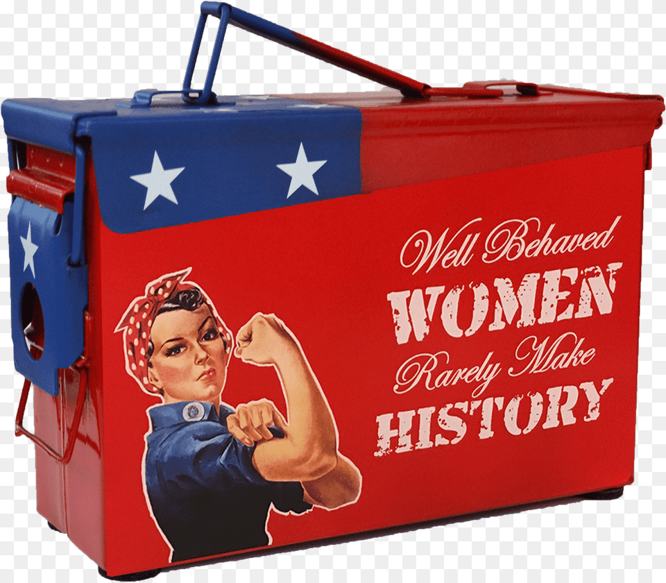 Rosie The Riveter Custom Ammo Can Veterans Party Of America, Person, Box, Face, Head Free Png Download