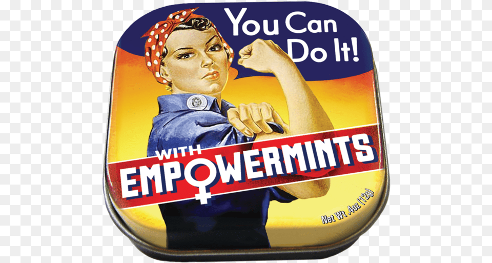 Rosie The Riveter Empower Mints Rosie The Riveter, Person, Face, Head Free Png Download