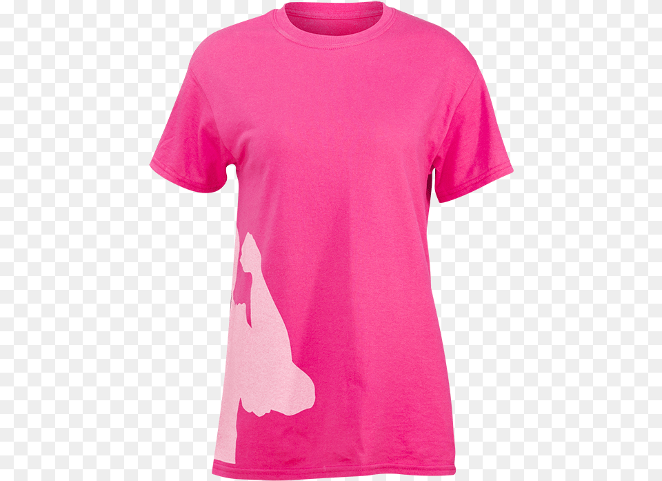 Rosie The Riveter Hot Pink Running Short Sleeve, Clothing, T-shirt, Shirt Png Image