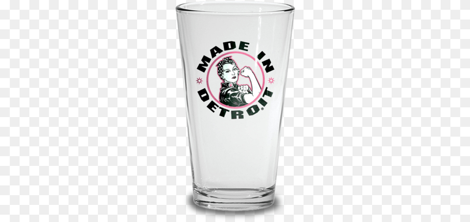 Rosie The Riveter Pint Made In Detroit, Alcohol, Beer, Beverage, Glass Free Png Download