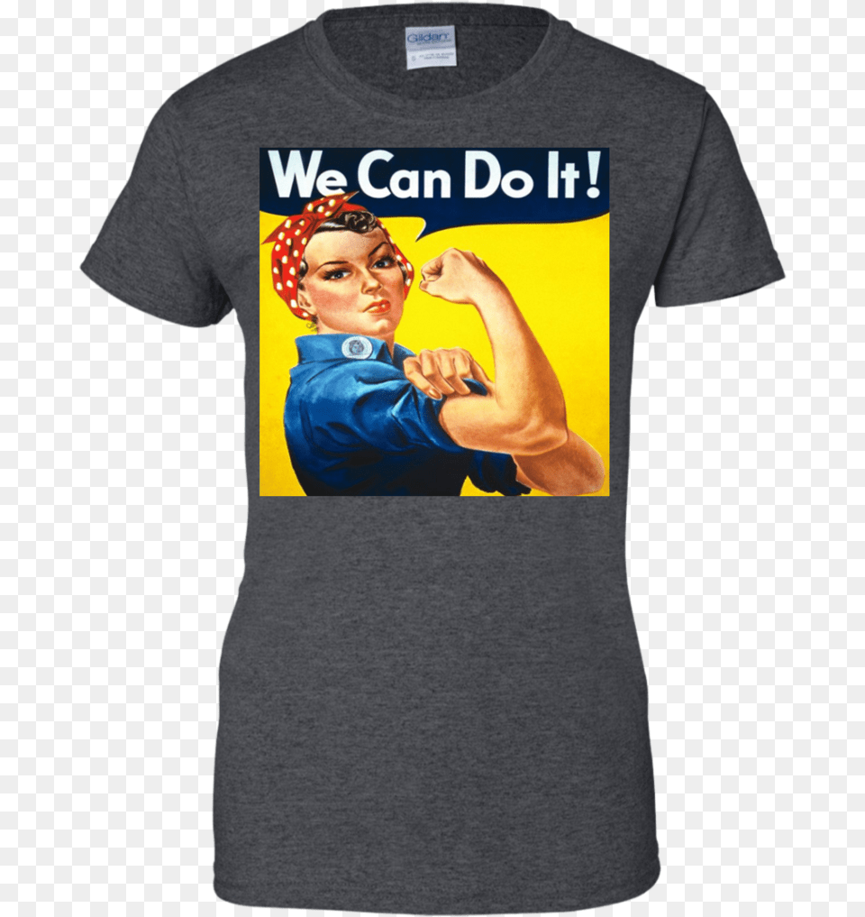 Rosie The Riveter We Can Do It Retro Ww2 Menwomen We Can Do It Rosie The Riveter, T-shirt, Clothing, Person, Man Png