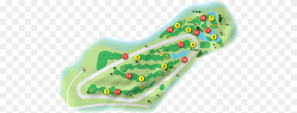 Ross Golf Course Layout Killarney Golf Course Map, Grass, Plant, Road, Outdoors Free Png Download