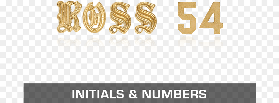 Ross Metals Findings Initials Numbers 14k Yellow White Calligraphy, Text, Logo, Number, Symbol Png