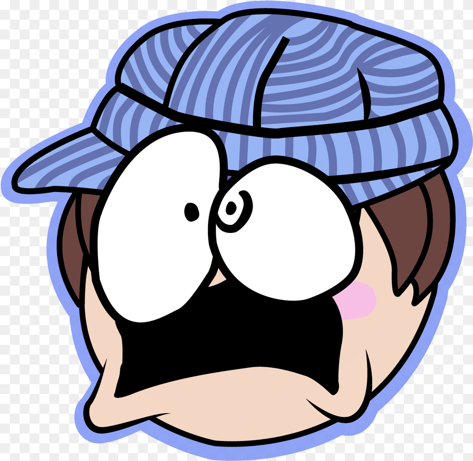 Ross Steam Train Scared Game Grumps Ross, Cap, Clothing, Hat, Face Free Png