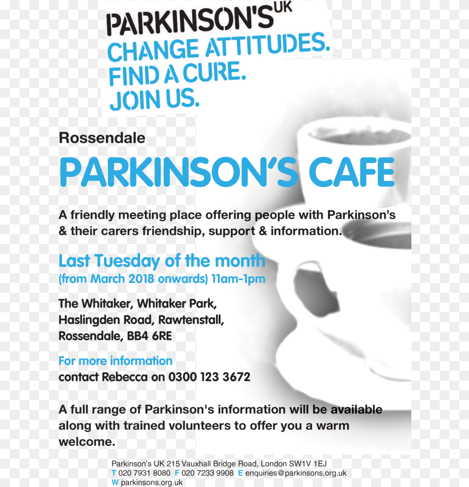 Rossendale Parkinson S Cafe, Advertisement, Poster, Cup Free Png Download