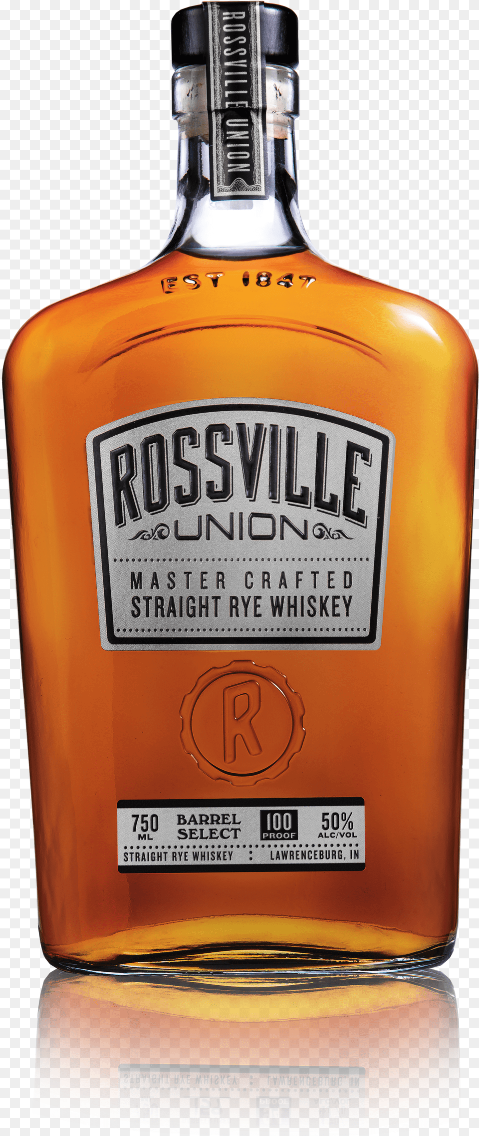 Rossville Union Barrel Proof Straight Rye Whiskey Free Transparent Png