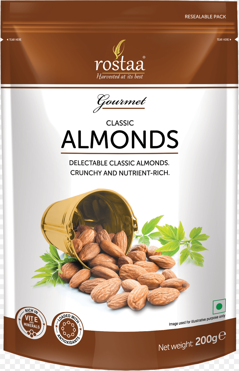 Rostaa Classic Almonds, Almond, Food, Grain, Produce Png