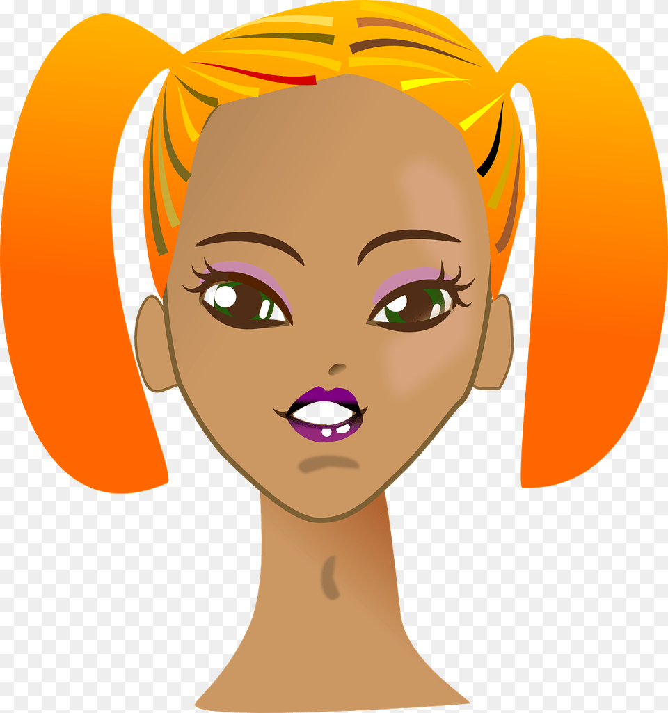 Rosto De Uma Boneca Em Desenho, Adult, Female, Person, Woman Png Image