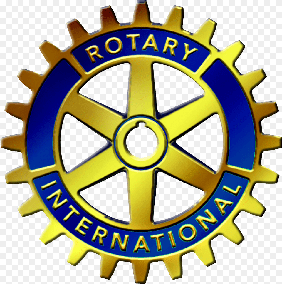 Rotary International Logo Clipart Clipart Rotary International Logo, Badge, Symbol, Machine, Wheel Free Png Download