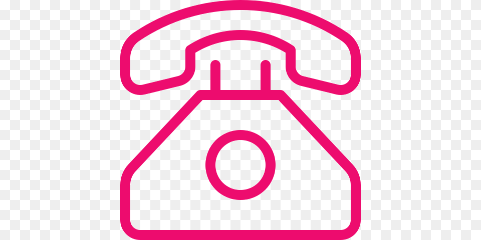 Rotary Phone Icon Pink Phone Icon Pink, Electronics, First Aid, Symbol Png