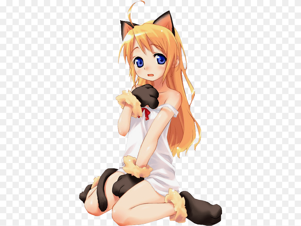 Rotate U0026 Resize Tool Cat Girl Anime Cat Girl, Book, Comics, Publication, Baby Free Png