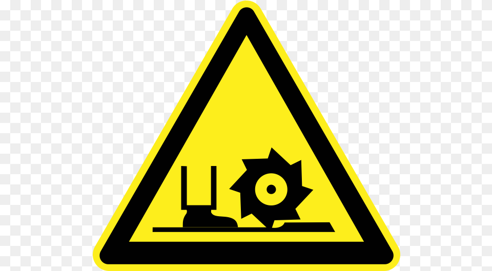 Rotating Blade Or Cutter Warning Vector Sign Corrosive Material Hazard Symbol, Road Sign Free Png