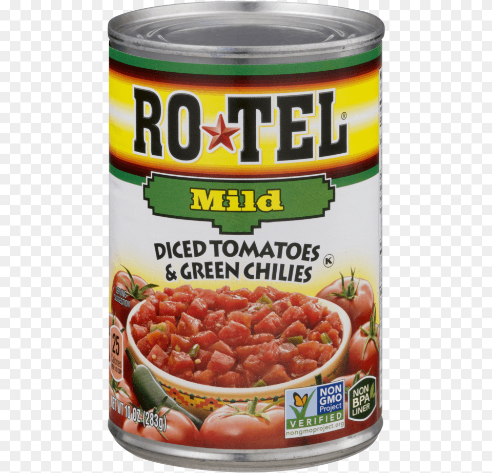 Rotel Mild Diced Tomatoes Amp Green Chilies Mild Rotel Tomatoes, Aluminium, Can, Canned Goods, Food Free Png