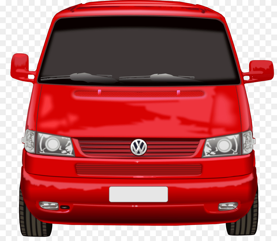 Roter Vw Bus T4 Clipart, Car, Transportation, Vehicle, Bumper Free Png