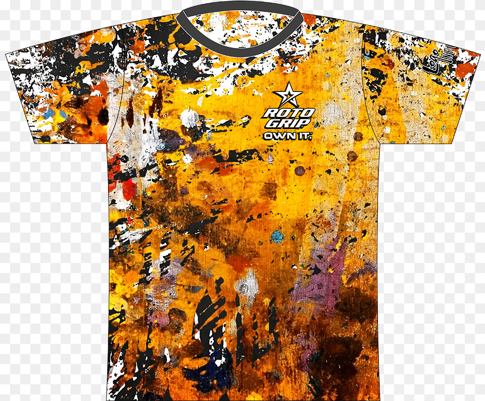 Roto Grip Splatter Dye New Design Bowling Shirt, Clothing, T-shirt, Person, Adult Png