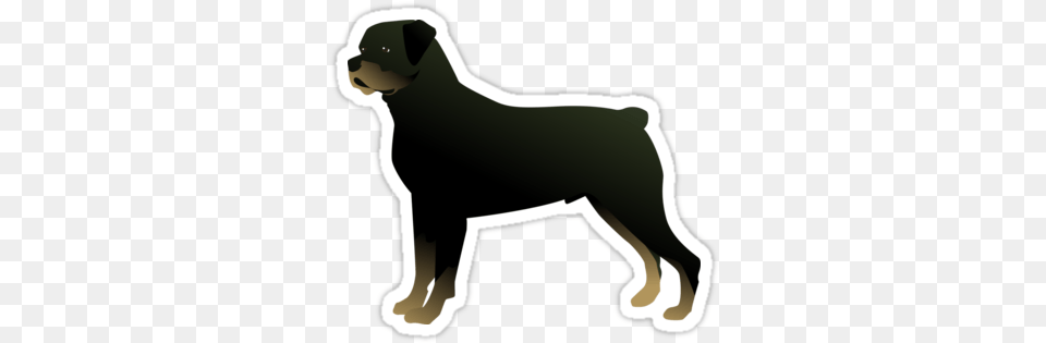 Rottweiler Basic Breed Silhouette By Tripoddogdesign Rottweiler, Animal, Mammal, Canine, Pet Free Png Download